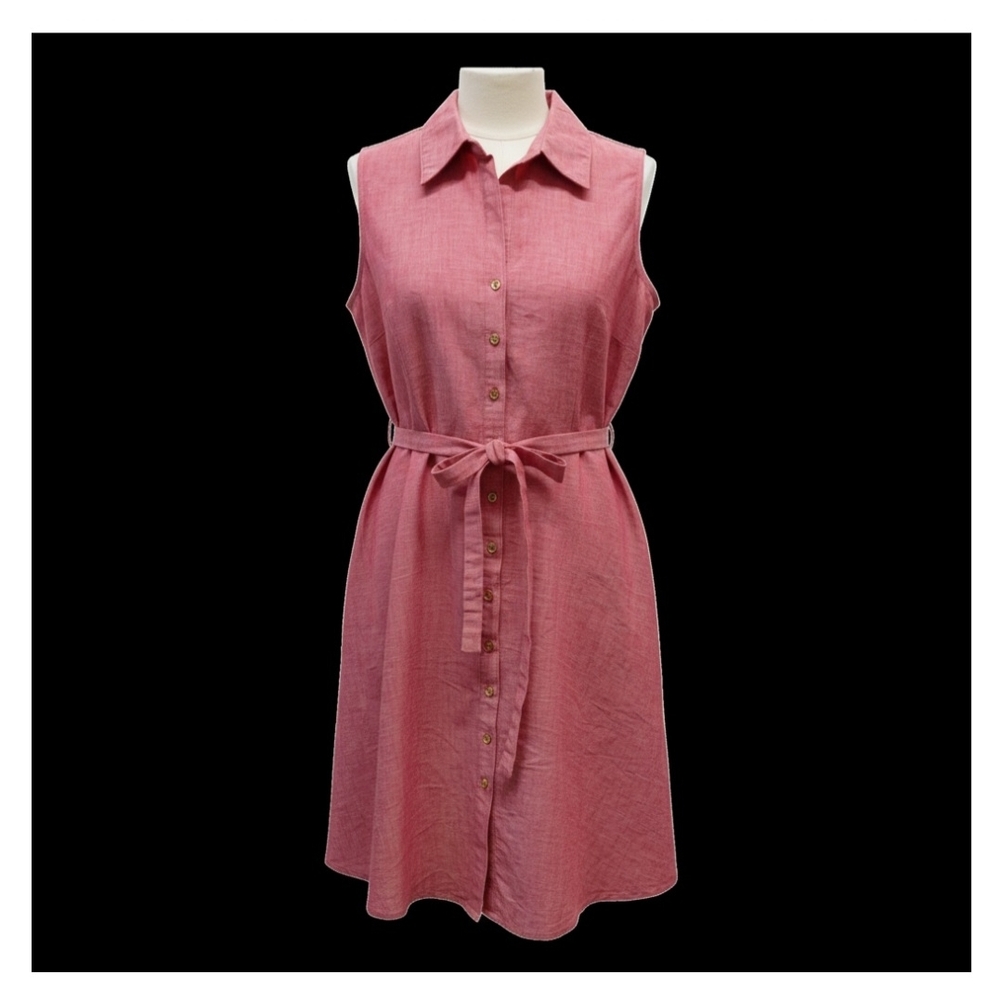 Sharagano Rose Button-Front Mini Dress